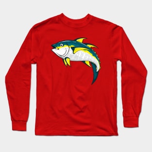 Tuna Fish Illustration Long Sleeve T-Shirt